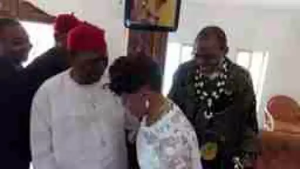 IPOB Leader, Nnamdi Kanu And His Wife, Visit Constitutional Lawyer, Prof Ben Nwabueze
